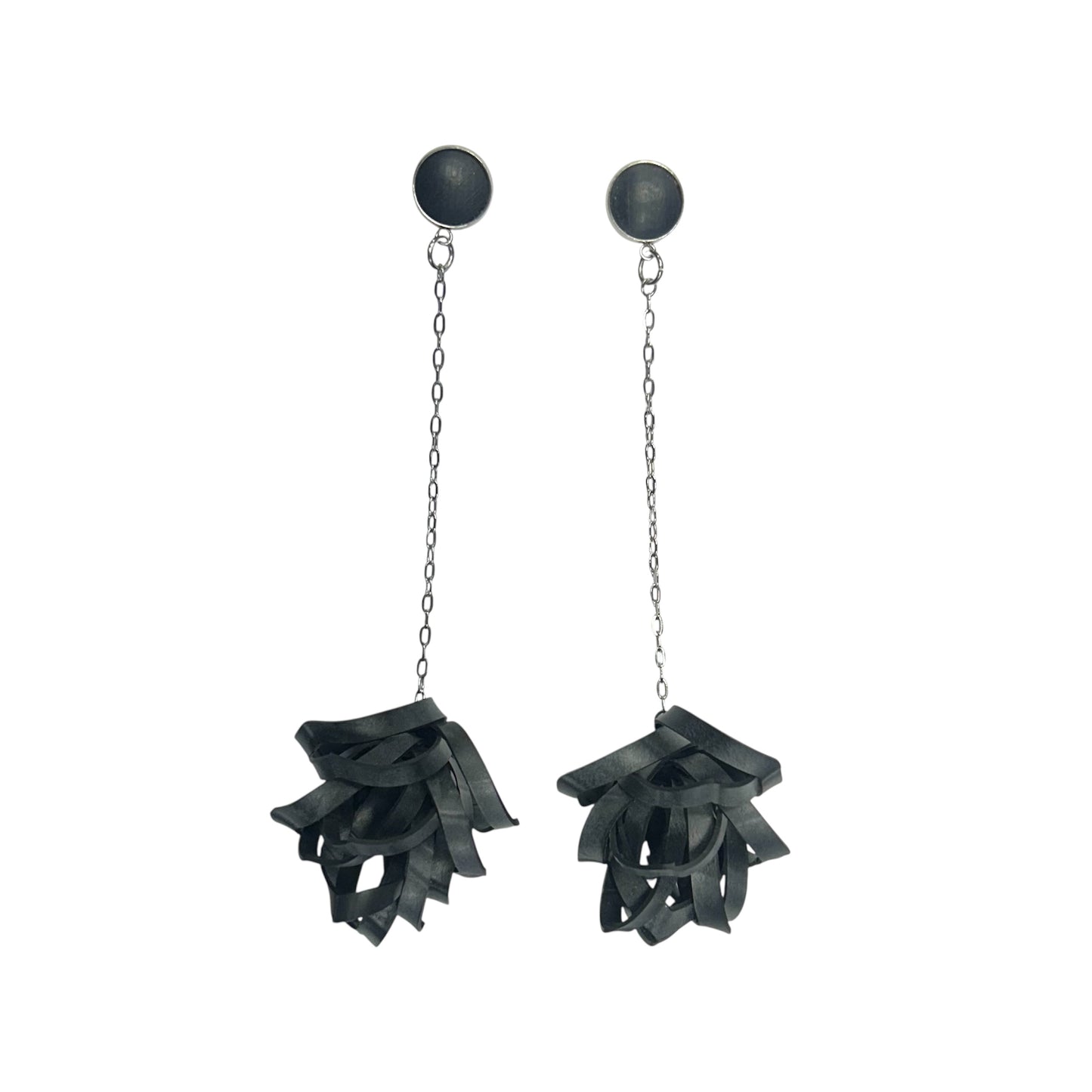 Rubber Pom Pom Earrings