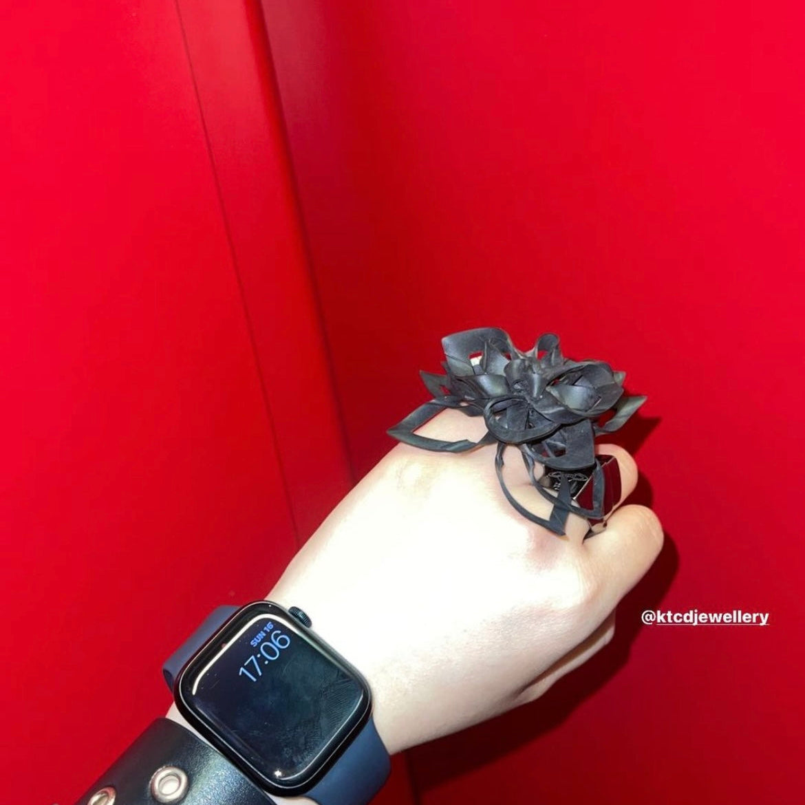 Upcycled Bicycle Inner Tube Rubber Flower Ring