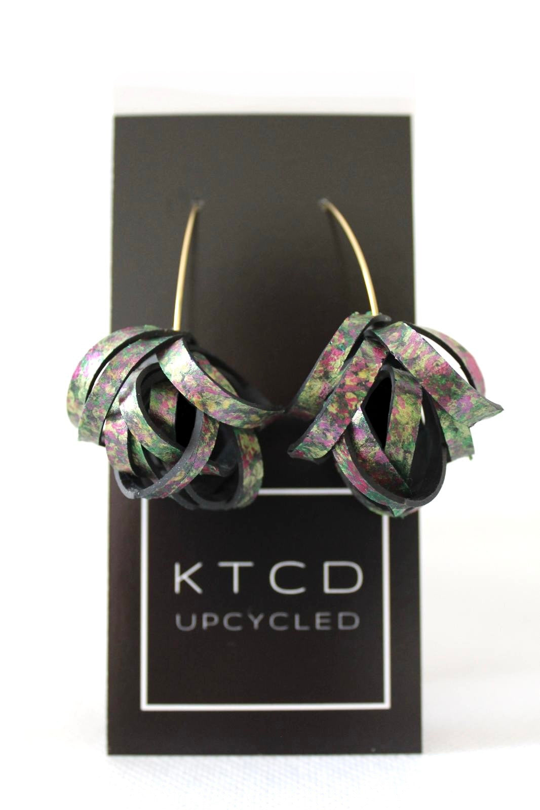 Rubber Pom Pom Hook Earrings