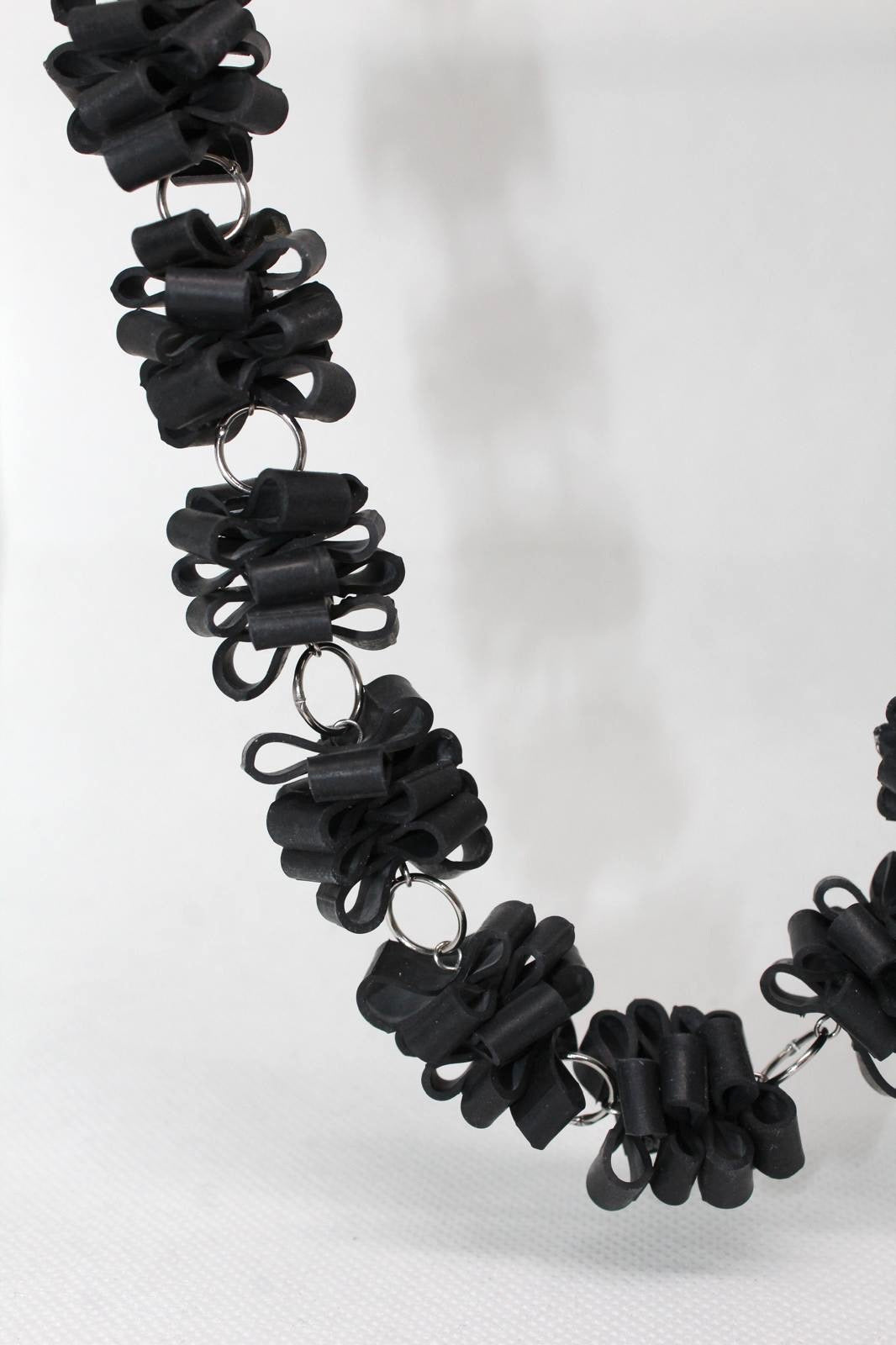Stacked Rubber Collar Necklace