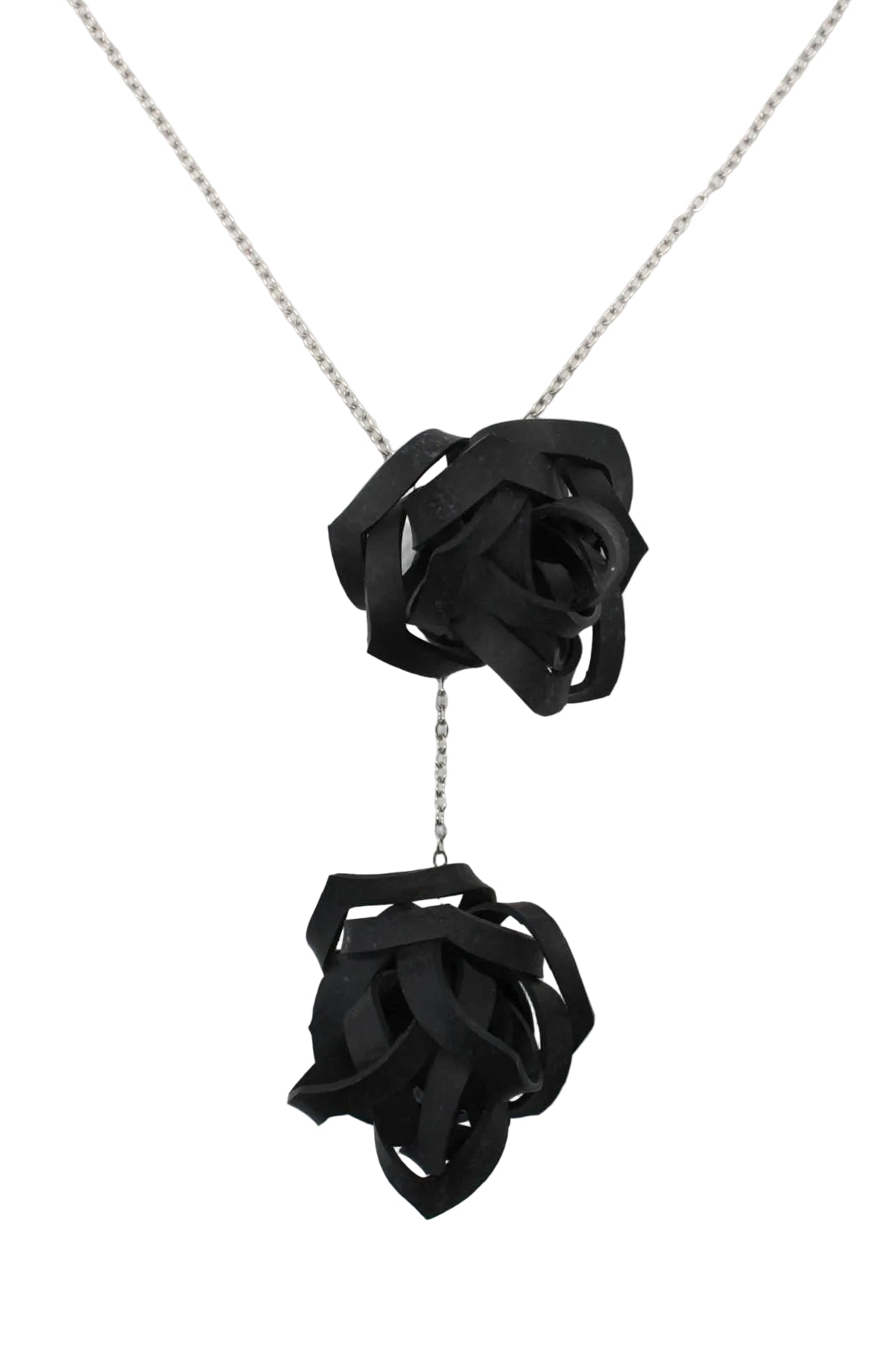 Rubber Pom Pom Lariat Necklace