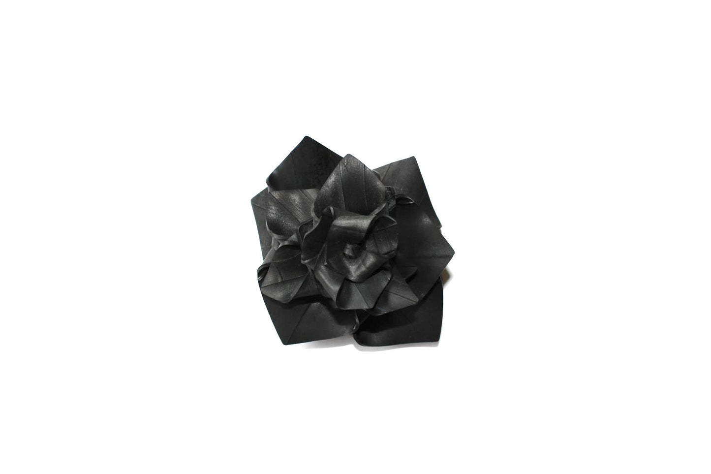 Upcycled bicycle inner tube rubber corsage