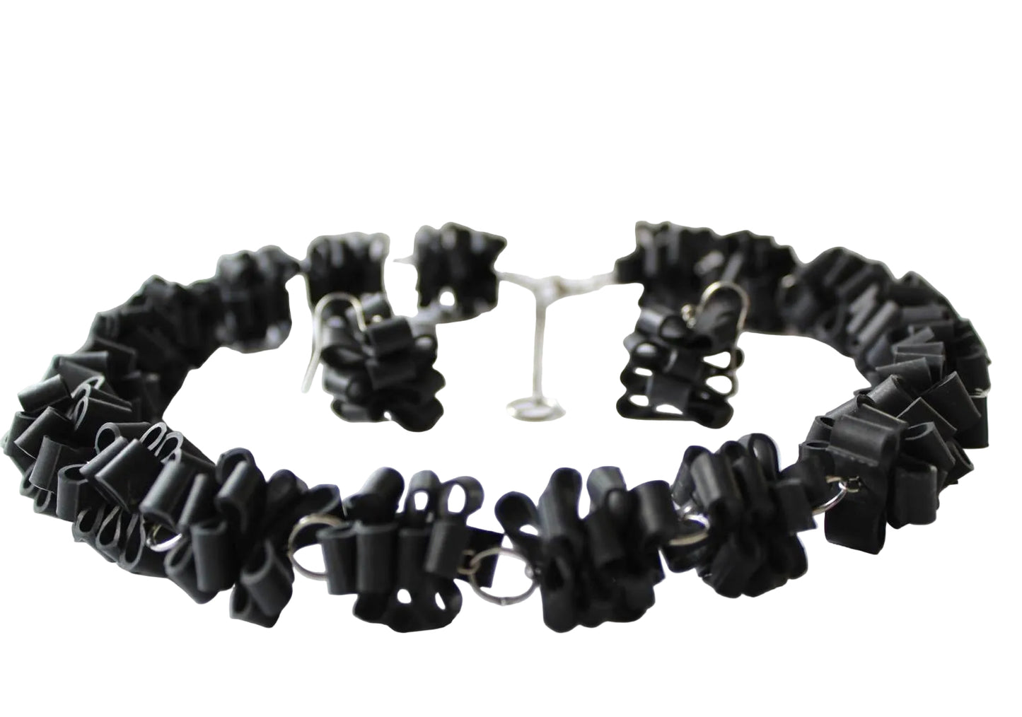 Stacked Rubber Collar Necklace