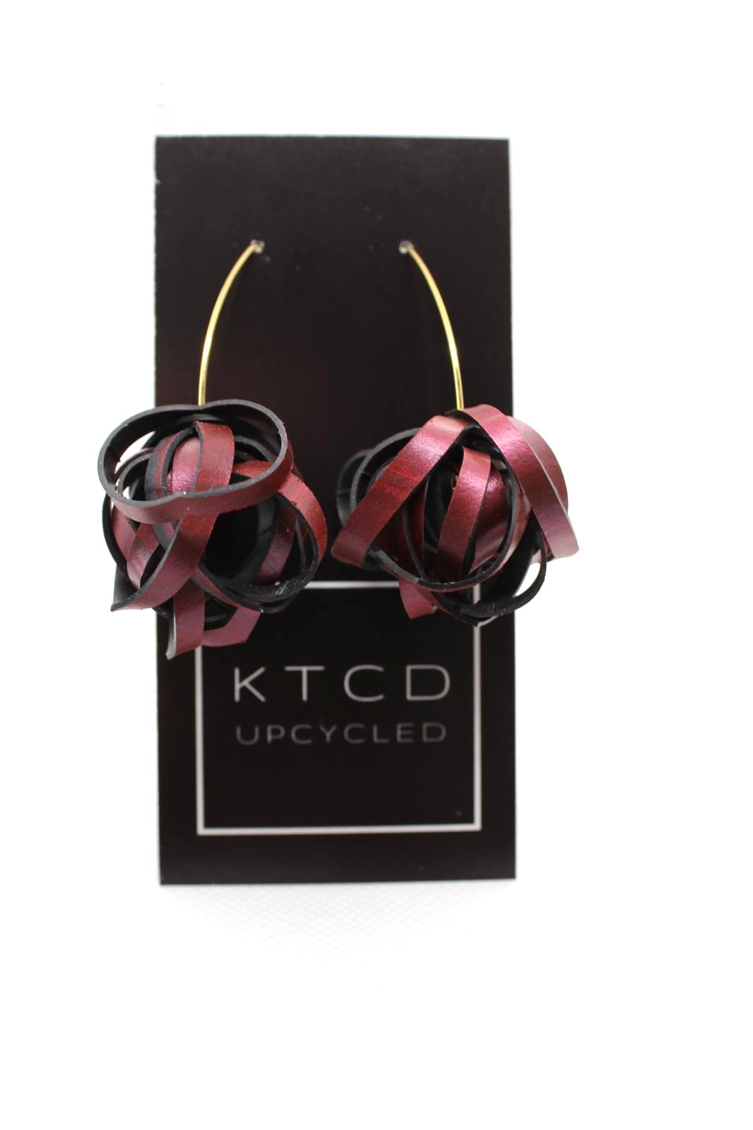 Rubber Pom Pom Hook Earrings