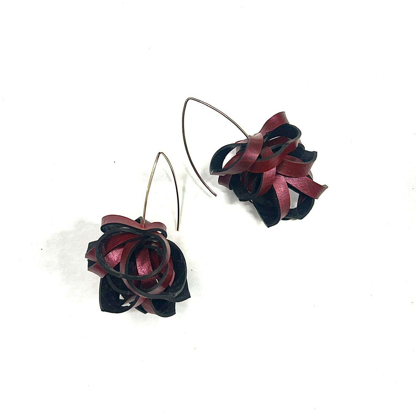 Rubber Pom Pom Hook Earrings
