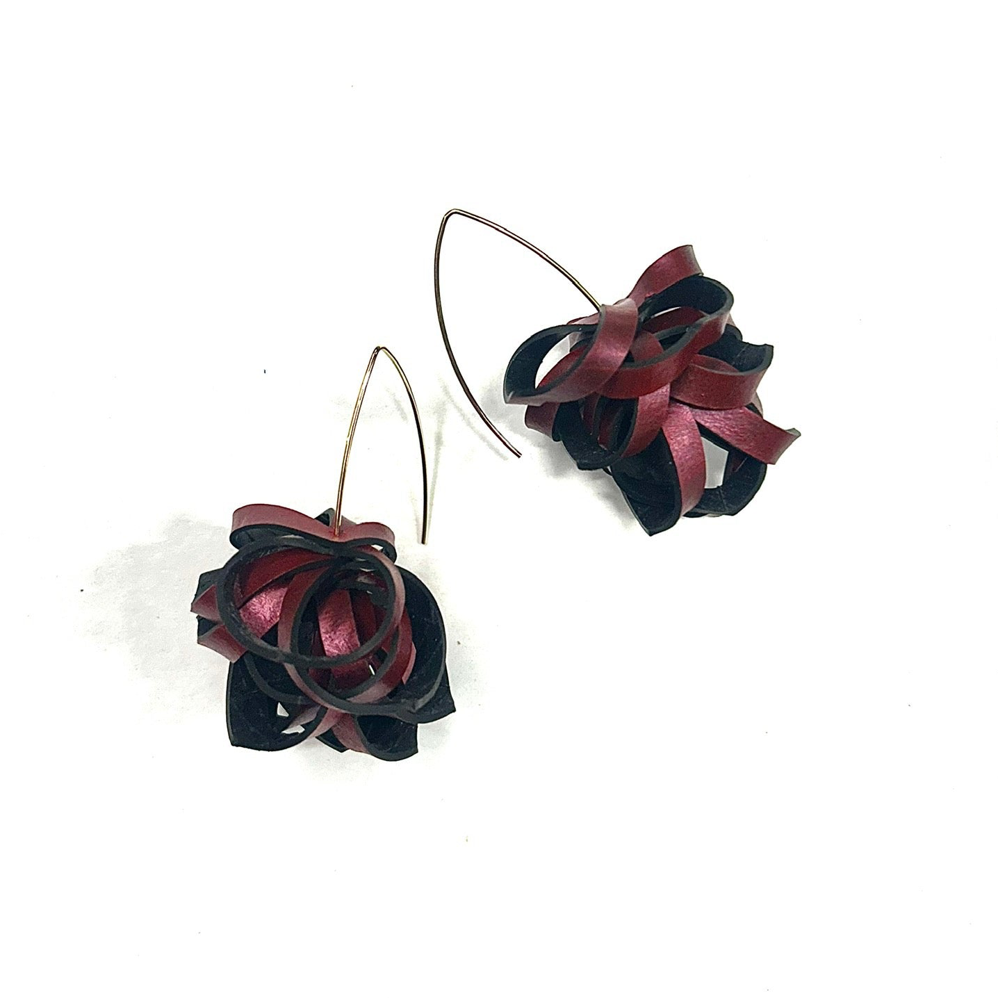 Rubber Pom Pom Hook Earrings