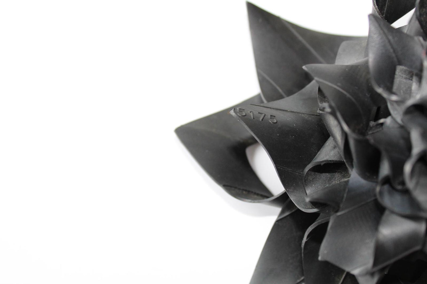 Upcycled bicycle inner tube rubber corsage