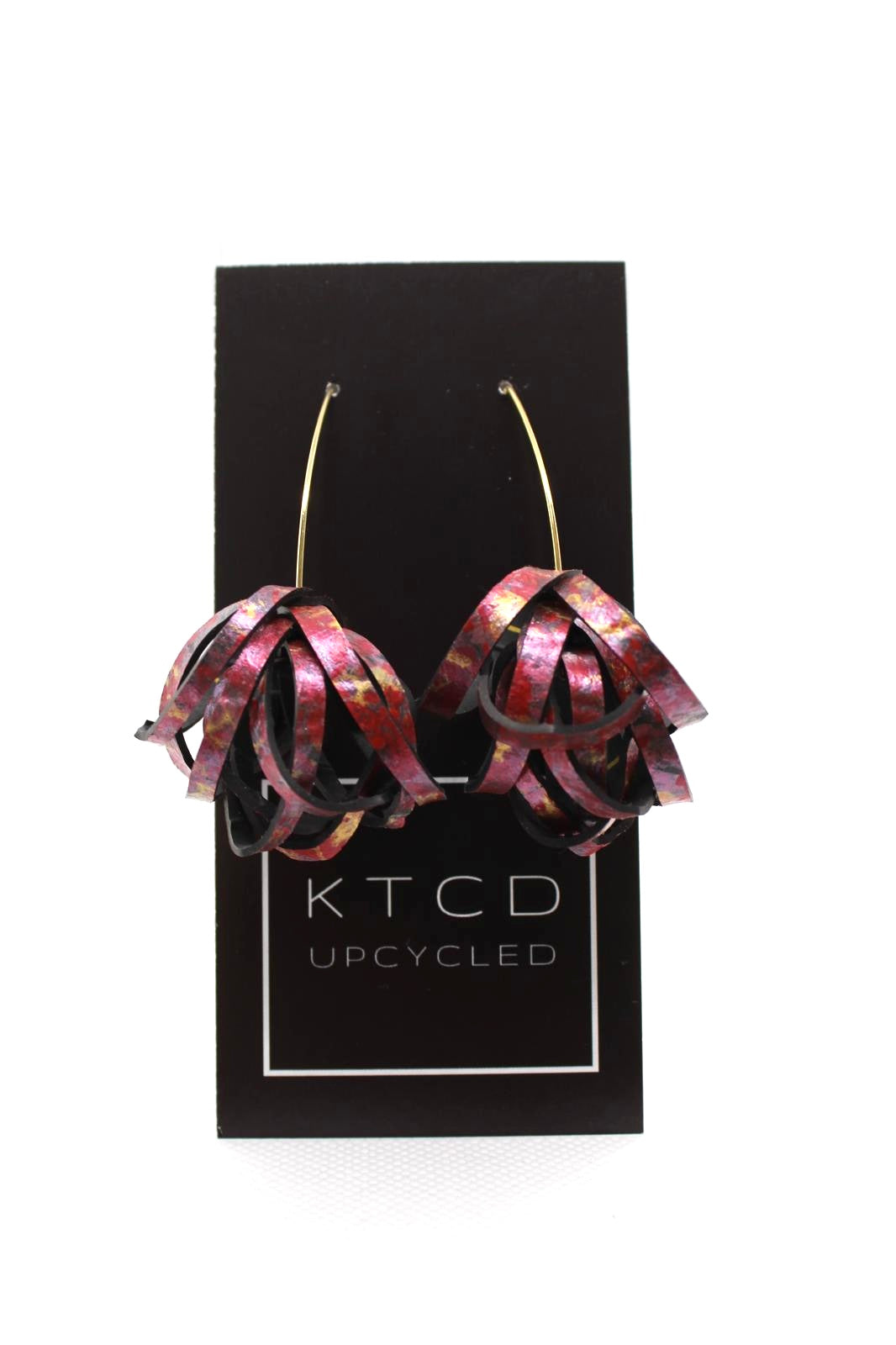 Rubber Pom Pom Hook Earrings