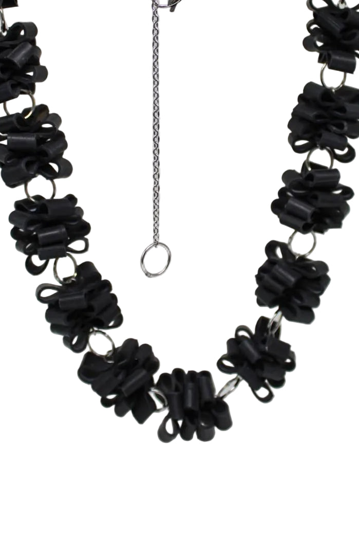 Stacked Rubber Collar Necklace