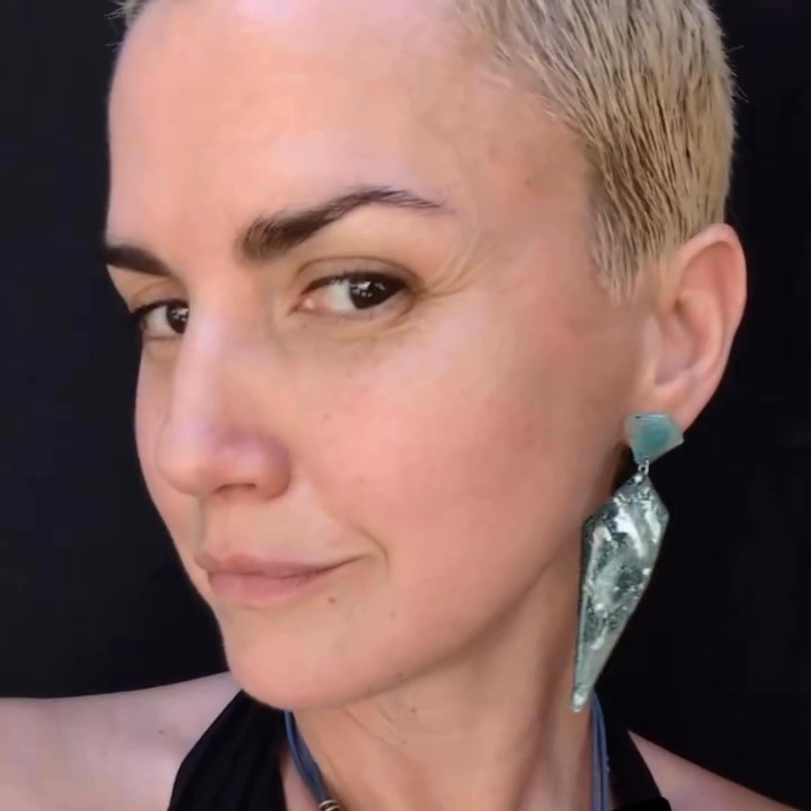 Upcycled CD 'Shard' Statement Earrings
