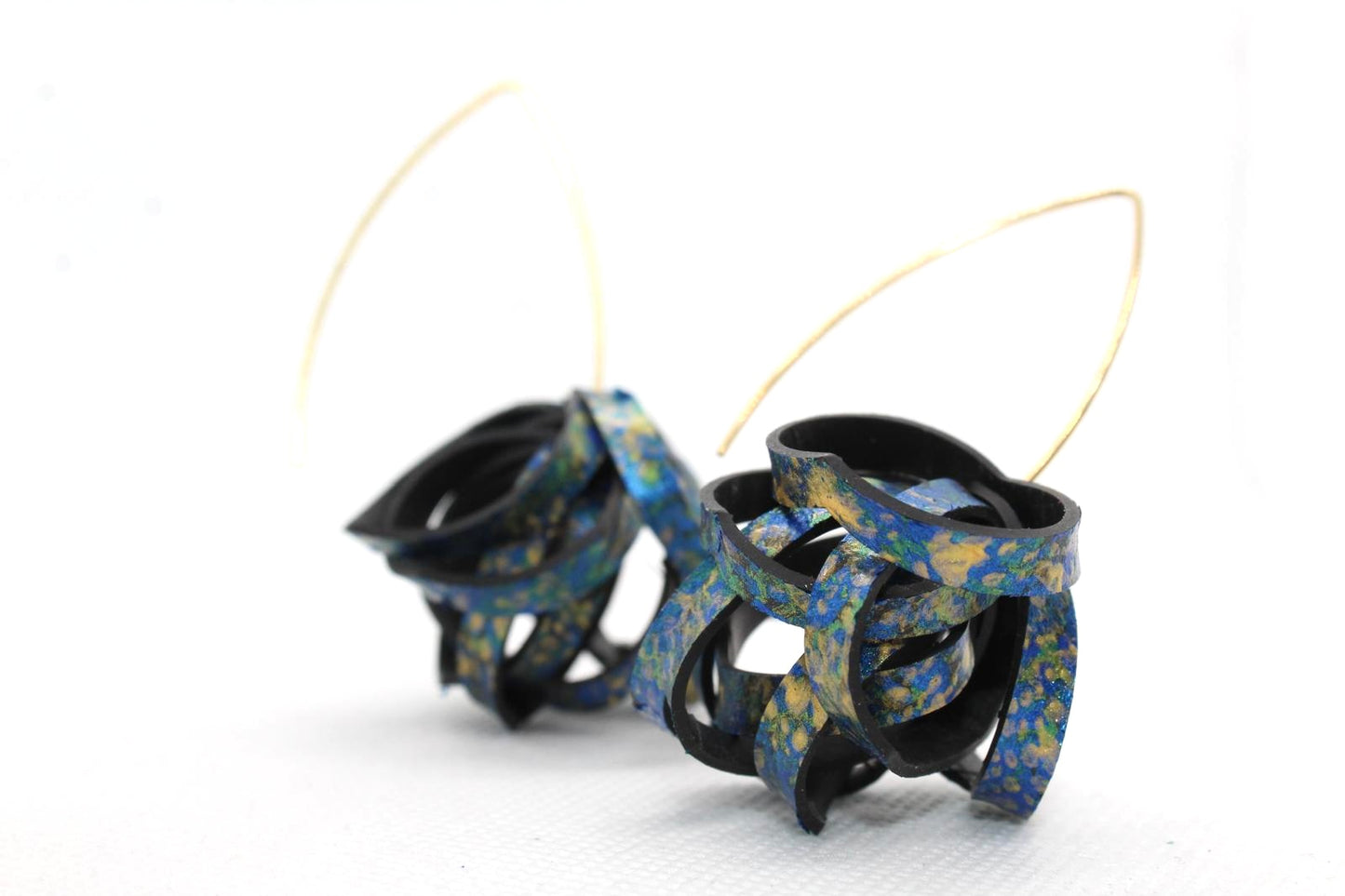 Rubber Pom Pom Hook Earrings