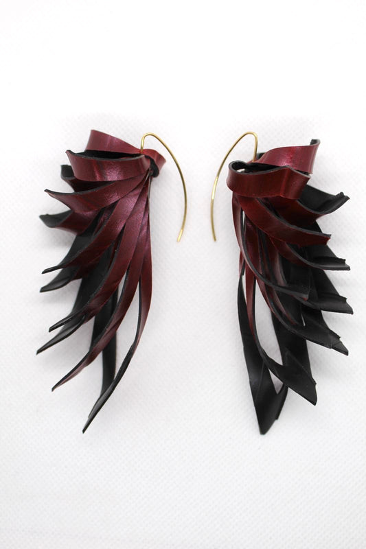 Abstract 'Leaf' Statement Earring