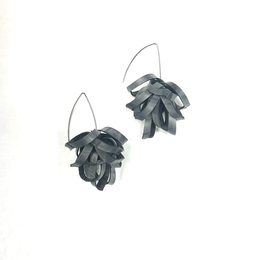 Rubber Pom Pom Earrings