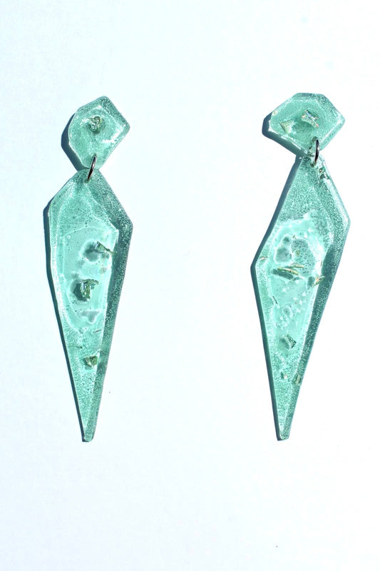 Upcycled CD 'Shard' Statement Earrings