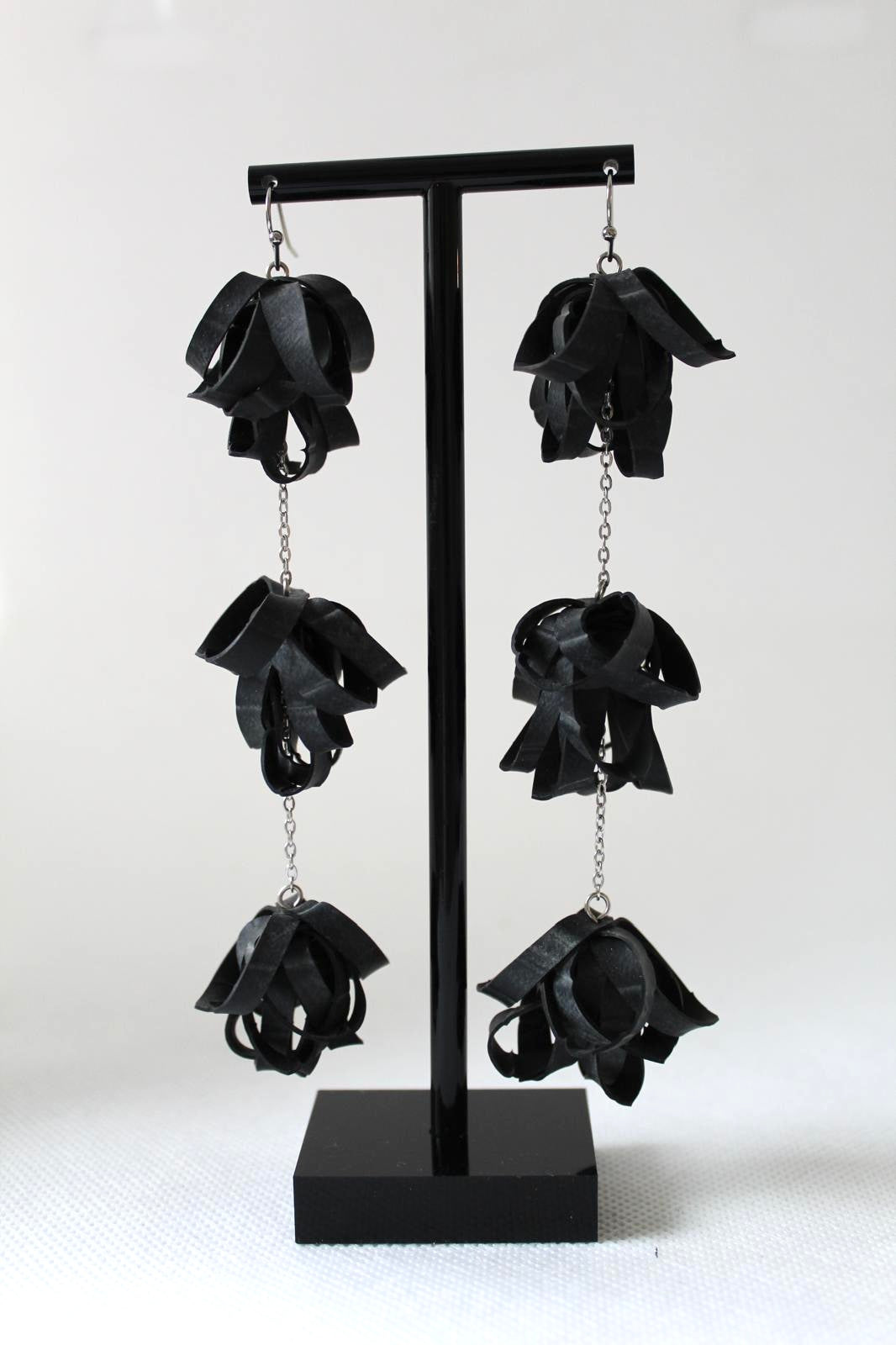 Three Tier 'Popcorn' Statement Earrings