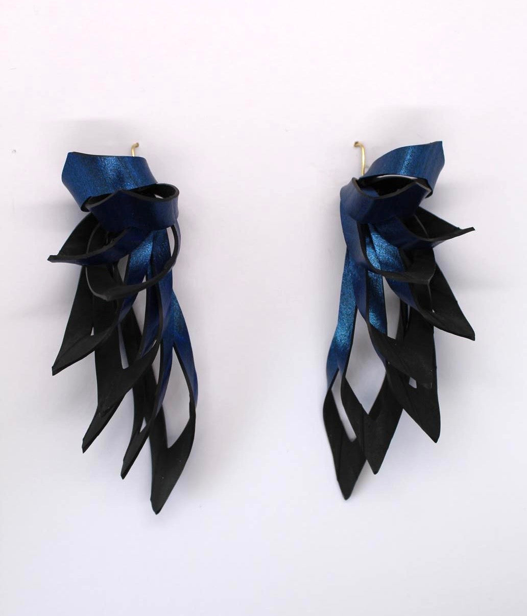 Abstract 'Leaf' Statement Earring