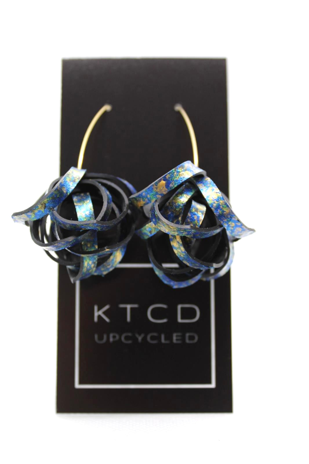 Rubber Pom Pom Hook Earrings