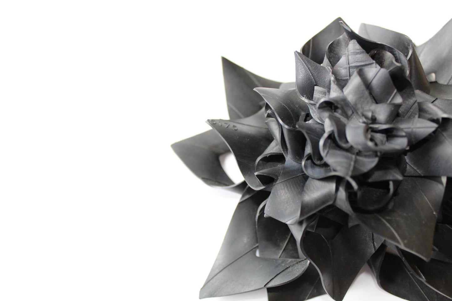 Upcycled bicycle inner tube rubber corsage