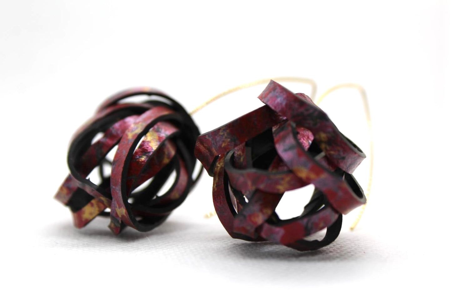 Rubber Pom Pom Hook Earrings