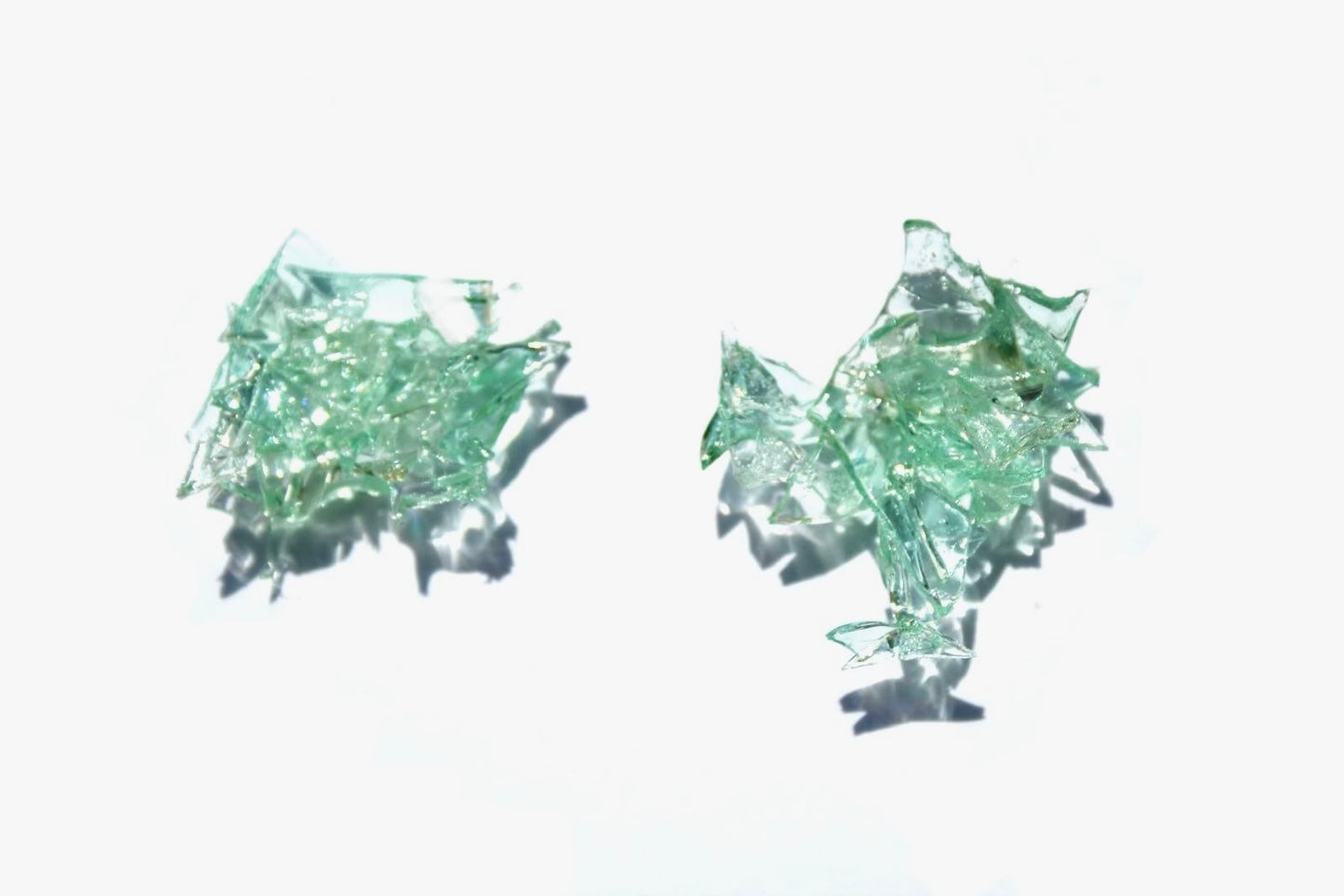 'Shattered' CD Seaglass Statement stud earrings and Brooch