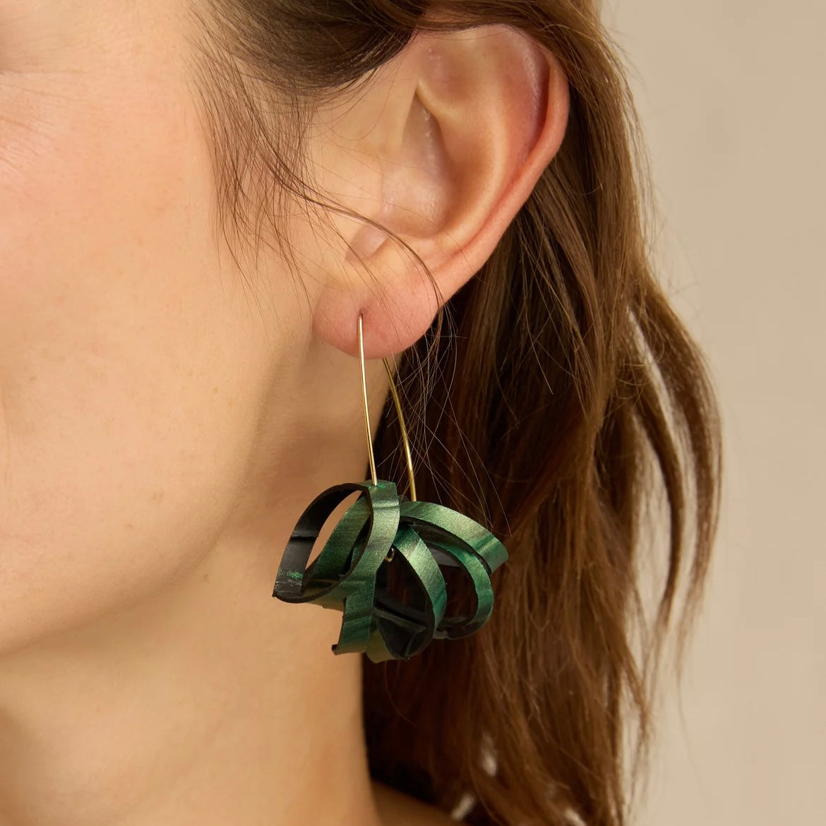 Rubber Pom Pom Hook Earrings