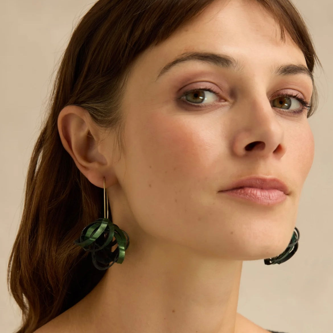 Rubber Pom Pom Hook Earrings