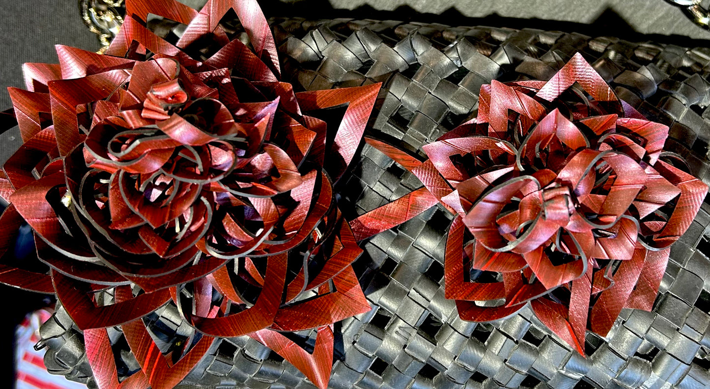 Red Rubber Rose - Valentines Edition - Bicycle inner tube Corsage