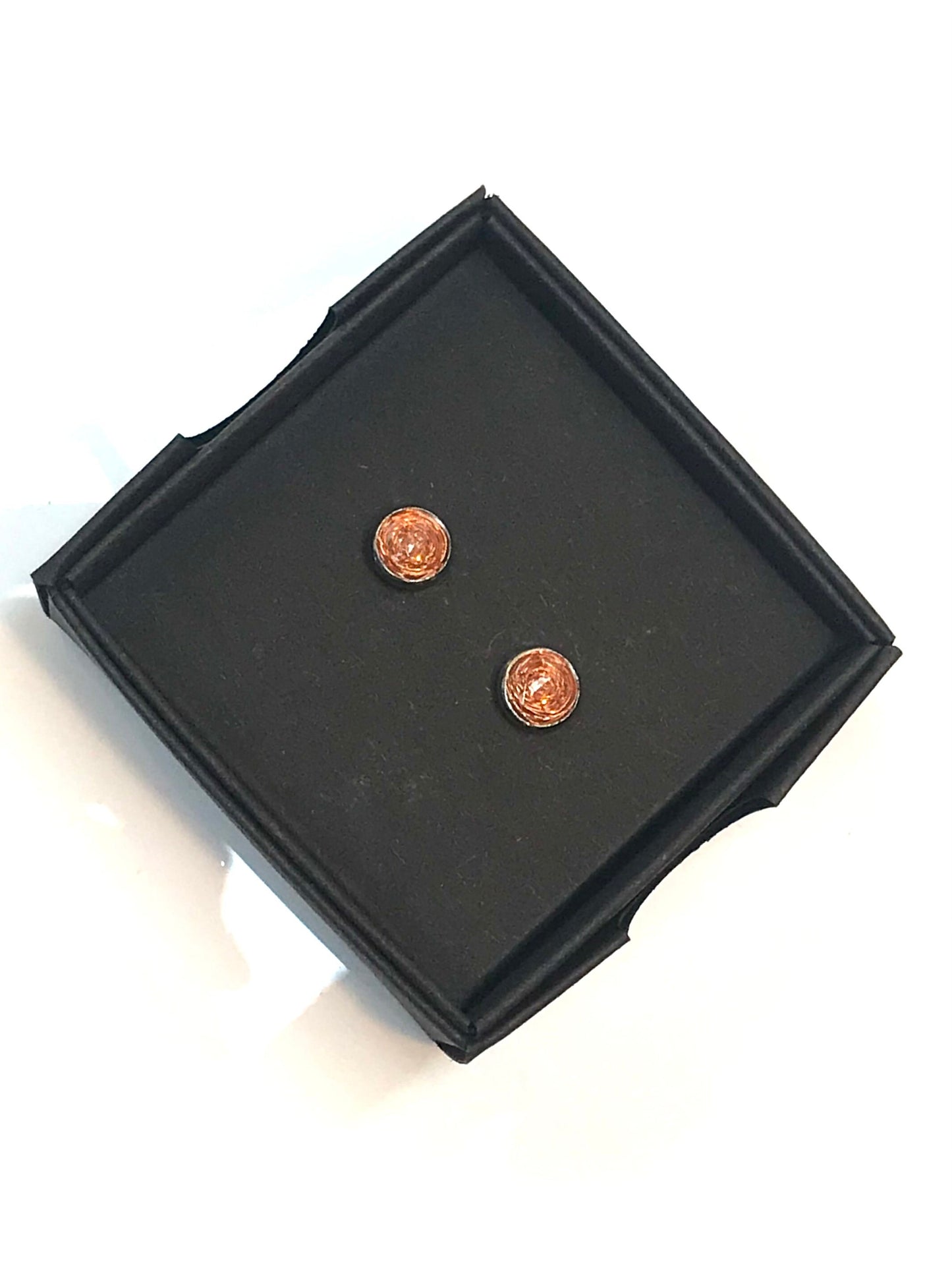 Upcycled Copper Wire Studs