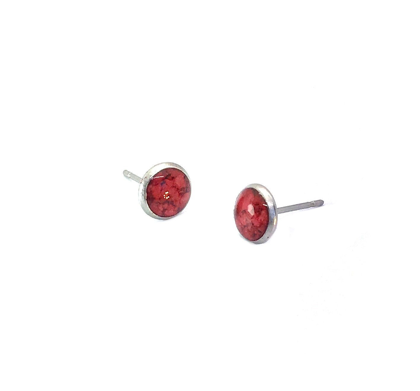 Wine cork earring studs