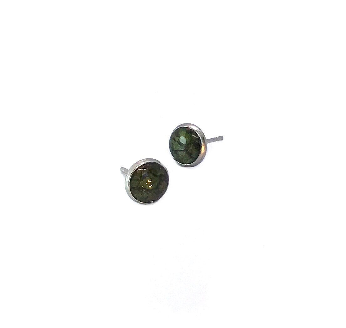 Wine cork earring studs