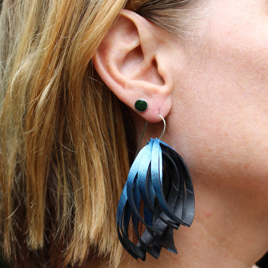 Inner tube earrings 'Angel Wings'